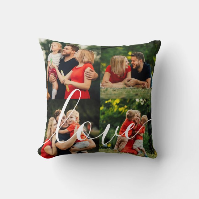 Din Favorit Familjefotocollage Kudde (Framsida)