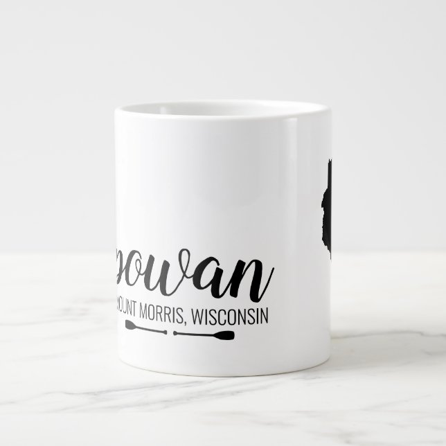 Din favorit Wisconsin Sjö med Canoe Paddles Jumbo Mugg (Framsidan)