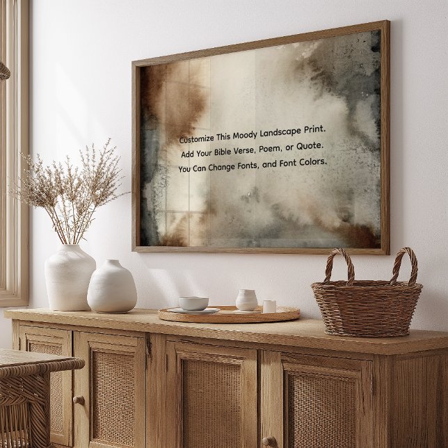 Din favoritcitat eller Moody väggkonst här (Customize with your quote or delete the words for the artwork only!)