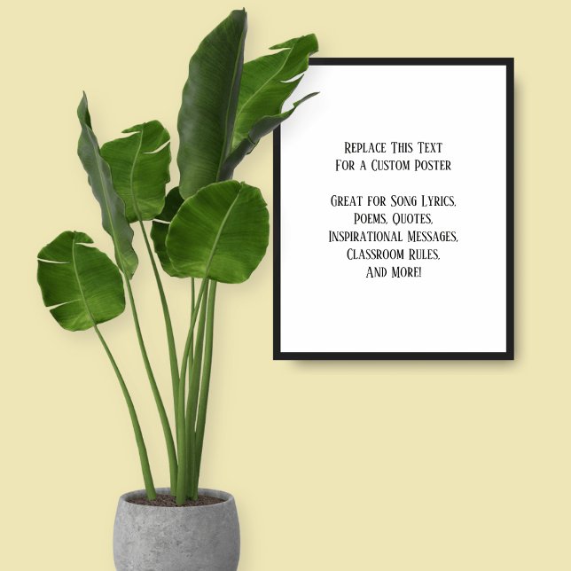 Din favoritcitat, enkelt svart på vitt poster (Skapare uppladdad)