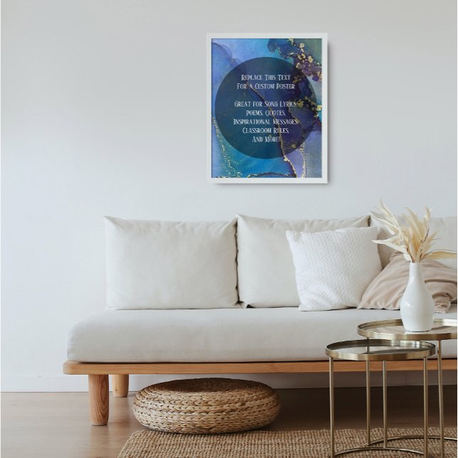 Din favoritcitat över Abstrakt Alkohol Bläck Poster (Skapare uppladdad)