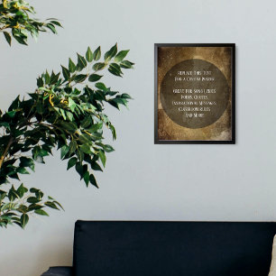 Din favoritcitattecken brun skrapad grunge poster