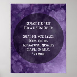 Din favoritcitattecken Lila Grunge Artwork Circles Poster