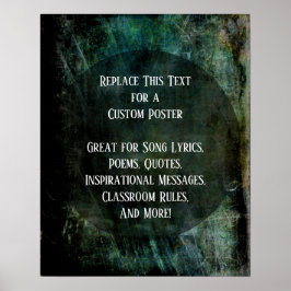 Din favoritcitattecken Mörk intensiv grungning på Poster