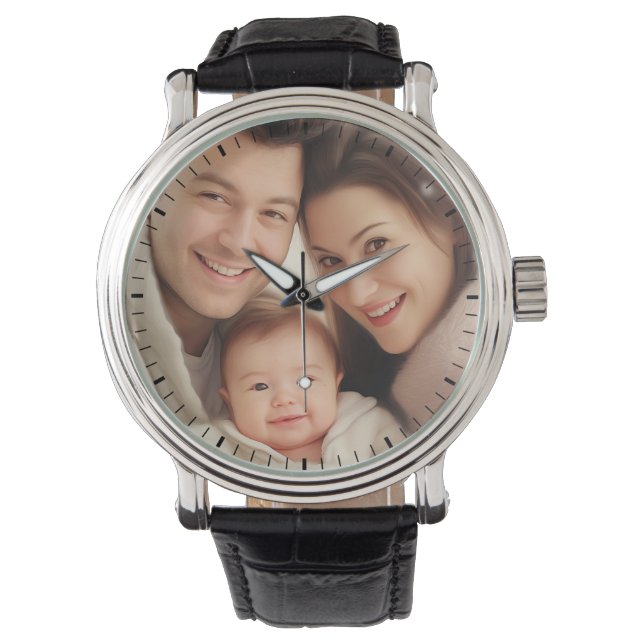 Din favoritfamiljs fotopapperur armbandsur (Framsida)