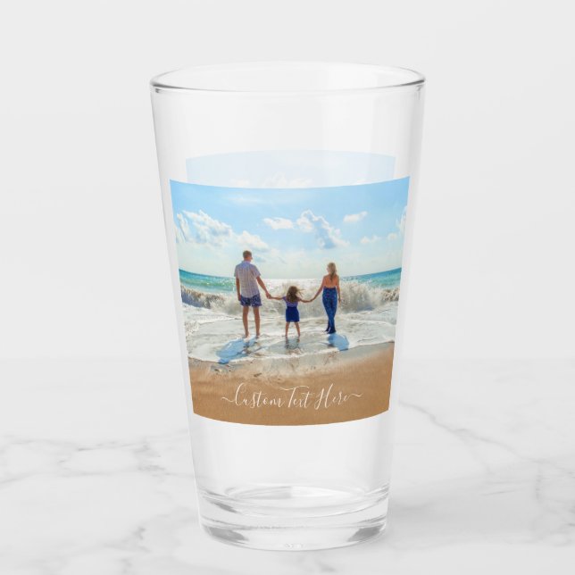 Din favoritfotoglassgåva med Anpassningsbar text Glaskopp (Framsida)