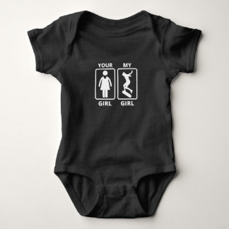 Din flicka min tjej Skateboarding Gift T Shirt