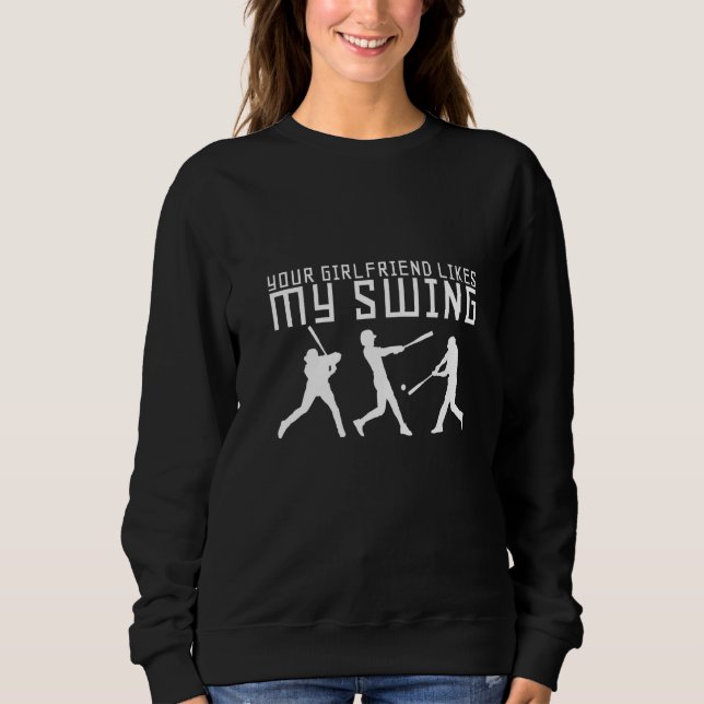 Din flickvän gillar min swing        t shirt (Framsida)