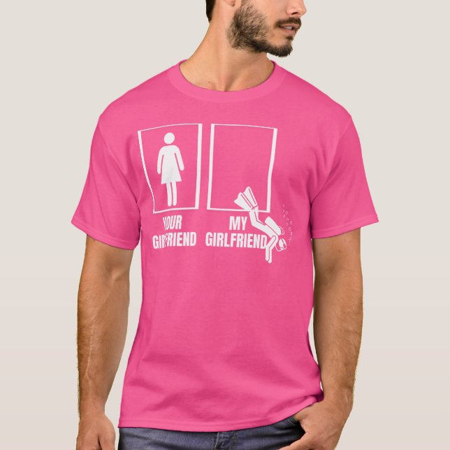 Din flickvän min flickvän Proud Boykompis Scub T Shirt (Framsida)