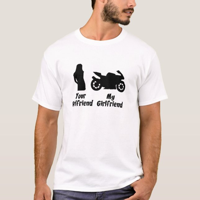 Din flickvän, min flickvän tee shirt (Framsida)