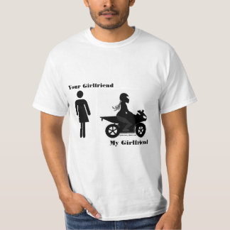 Din flickvän, min Flickvänmotorcykel Tee Shirt