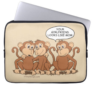 Din flickvän ser ut som Mamma-luddig apa Laptop Fodral