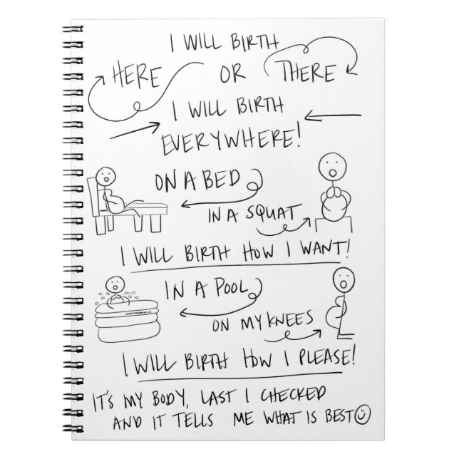 Din födelse din långt spiral anteckningsbok (Framsidan)