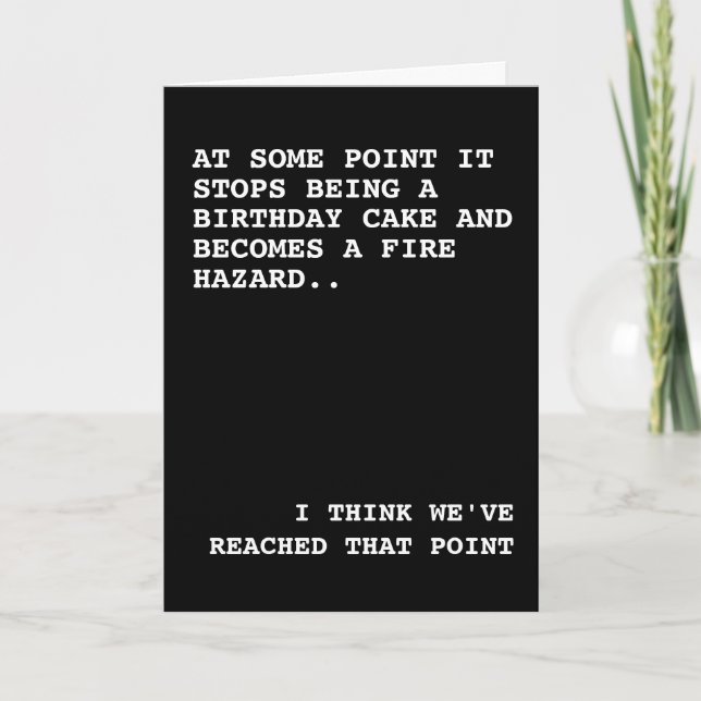 Din födelsedagskaka är en brandkam  kort (Framsida)