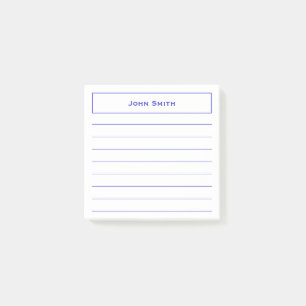 Din fodrade kända företags Minimalist blått/vit Post-it Block