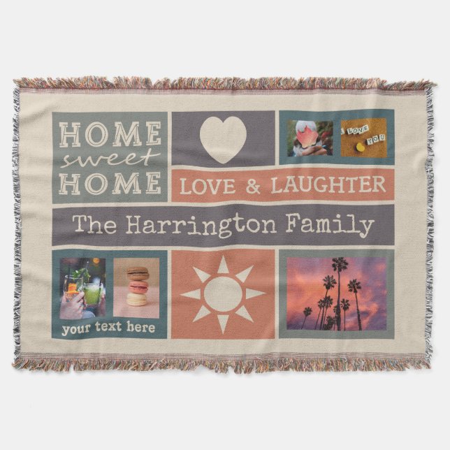 DIN för collagemall för FOTO beställnings- filt (Framsidan)