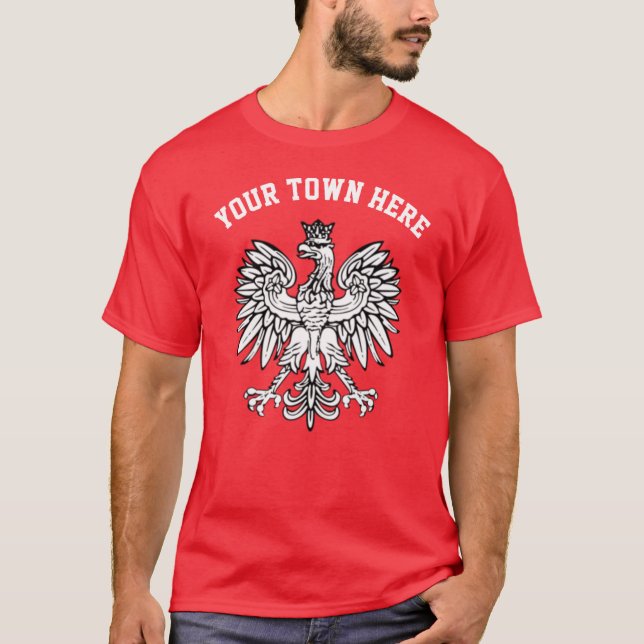 Din för Town polska prideT-tröja här Tee (Framsida)