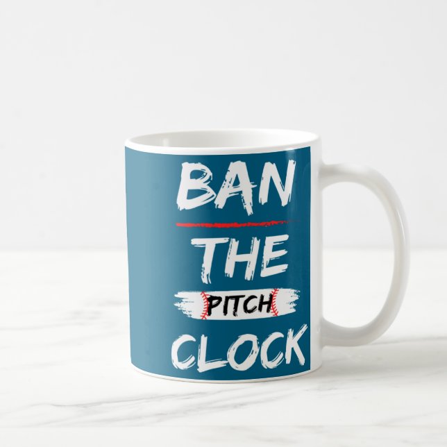 Din Förbuds Pitch Klocka Baseball Show Kaffemugg (Höger)