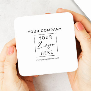 Din företagslogotyp Reklammaterial Underlägg Papper Kvadrat