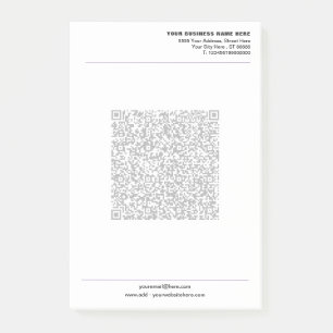 Din företagsmall för Post-it®-lappar med QR-kod Post-it Block