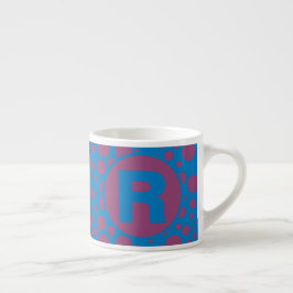 Din första blå Lila dotsar trippy Mönster Girly Espressomugg