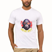 din fot här-humör konst apa grafisk t-shirt
