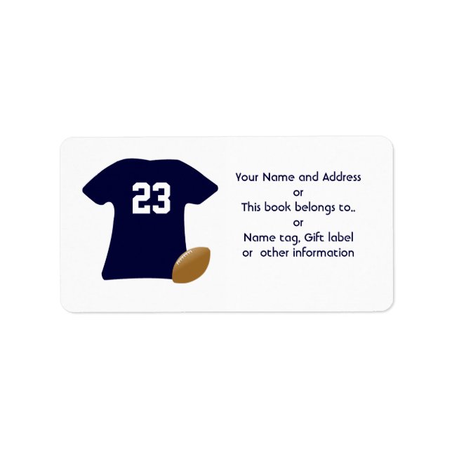 Din fotbollshierarki med amerikanska fotbollsetike adressetikett (Framsidan)