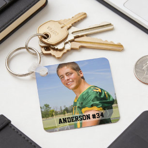 Din Foto Anpassad Fotboll eller Din Sport Nyckelring