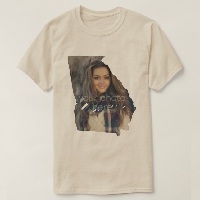 DIN FOTO Delstaten Georgia Form T-shirt (Design framsida)