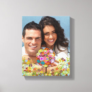 Din foto-Funky Whimsical Träd Wrapped Canvas