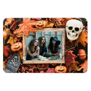 DIN FOTO i en Halloween Ram-magnet Magnet