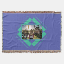 DIN FOTO i Mönster-täckfilt i Geometric Filt