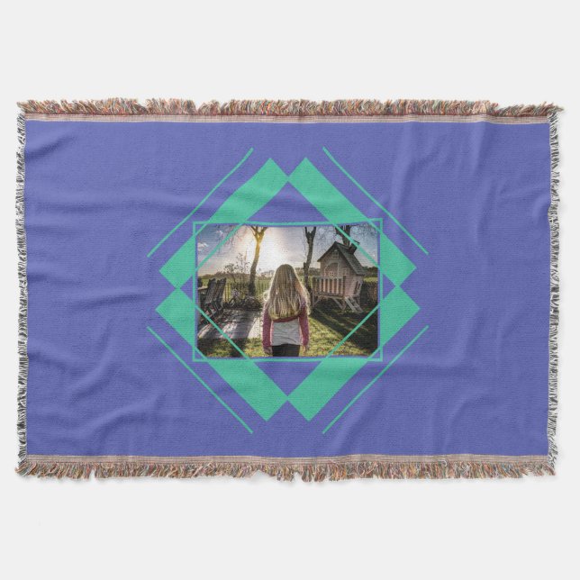 DIN FOTO i Mönster-täckfilt i Geometric Filt (Framsidan)