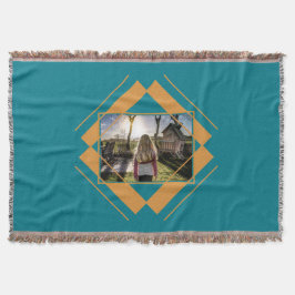 DIN FOTO i Mönster-täckfilt i Geometric Filt