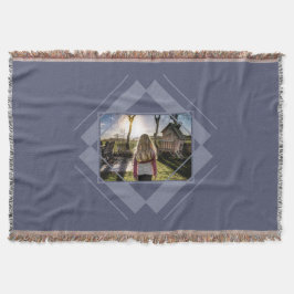 DIN FOTO i Mönster-täckfilt i Geometric Filt