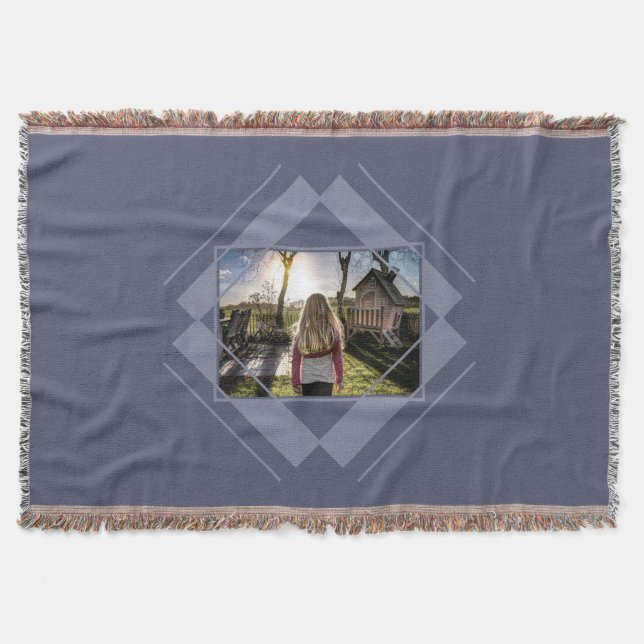 DIN FOTO i Mönster-täckfilt i Geometric Filt (Framsidan)