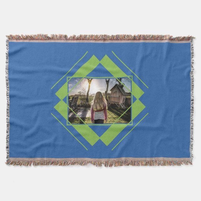 DIN FOTO i Mönster-täckfilt i Geometric Mysfilt (Framsidan)