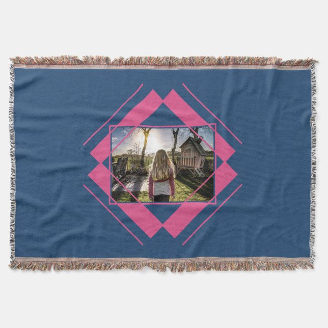 DIN FOTO i Mönster-täckfilt i Geometric Mysfilt (Framsidan)