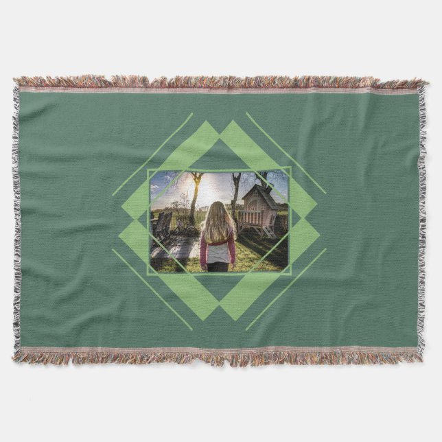 DIN FOTO i Mönster-täckfilt i Geometric Mysfilt (Framsidan)