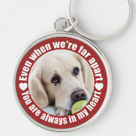 DIN FOTO LÅNGT UTANFÖR nyckelringen Kärlek Rund Silverfärgad Nyckelring