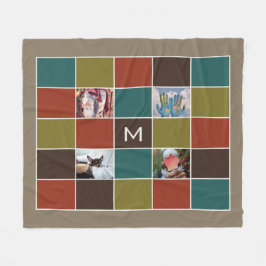 DIN FOTO & MONOGRAM anpassad filt av fleece