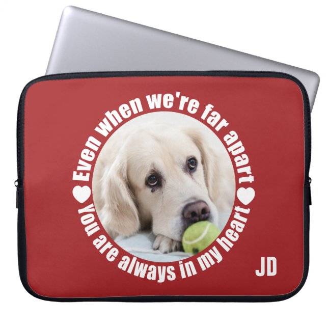DIN FOTO & Monogram Långt bort från laptop sleeve (Framsidan)