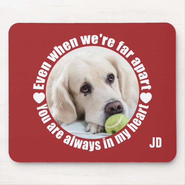 DIN FOTO & Monogram LÅNGT UTANFÖR MASSA Kärlek Musmatta (Framsidan)