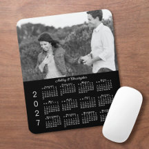 Din Foto Namn Personlig Svart 2027 Kalender