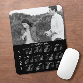 Din Foto Namn Personlig Svart 2027 Kalender Musmatta