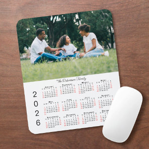 Din Foto och Namn 2026 Kalender Musmatta