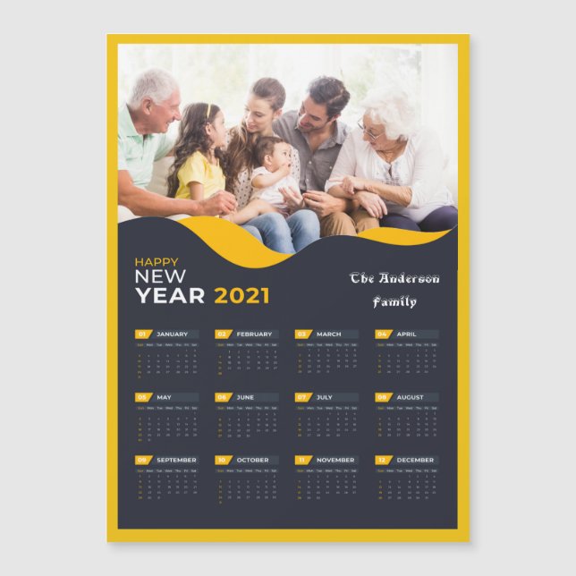 Din Foto och Namn Anpassningsbar 2021Kalender (Framsida)