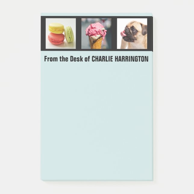 DIN FOTO-, TEXT- & FÄRGanpassningsbar som Post-it Block (Framsida)