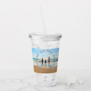 Din fotoakrylisk Tumbler med Anpassningsbar Text N Take Away Mugg