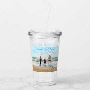 Din fotoakrylisk Tumbler med Anpassningsbar Text Take Away Mugg